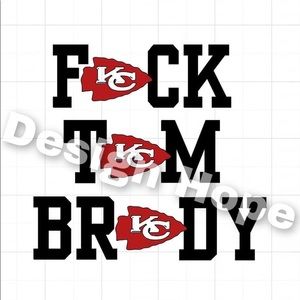 F Tom Brady chiefs decal 4”